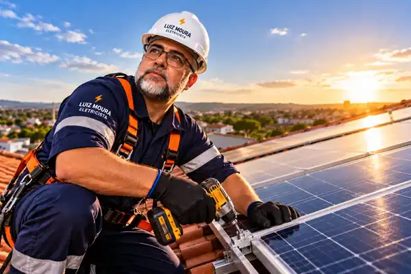 Serviço em sistema de energia solar